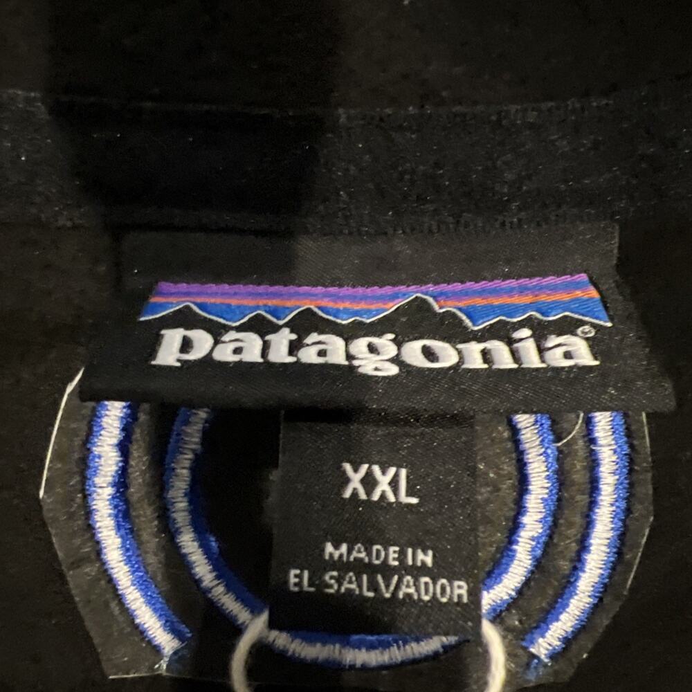 Patagonia Pullover Mens XXL Black Micro D Fleece 1/4 Zip NWT Company Logo - Picture 8 of 13